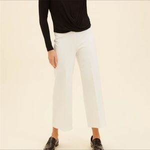 Off-white wide leg cropped pull on pant nwt